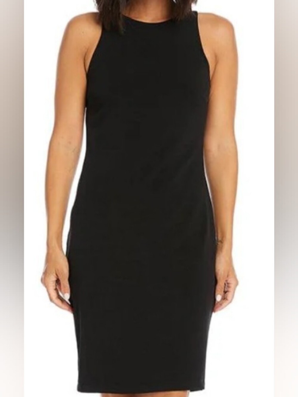 Karen Kane Travel Jersey Sleeveless Tank Black Dress Size M